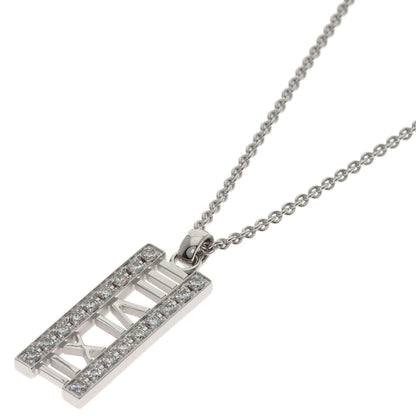 TIFFANY&Co. Atlas Bar Diamond Necklace K18 White Gold Ladies [Used]