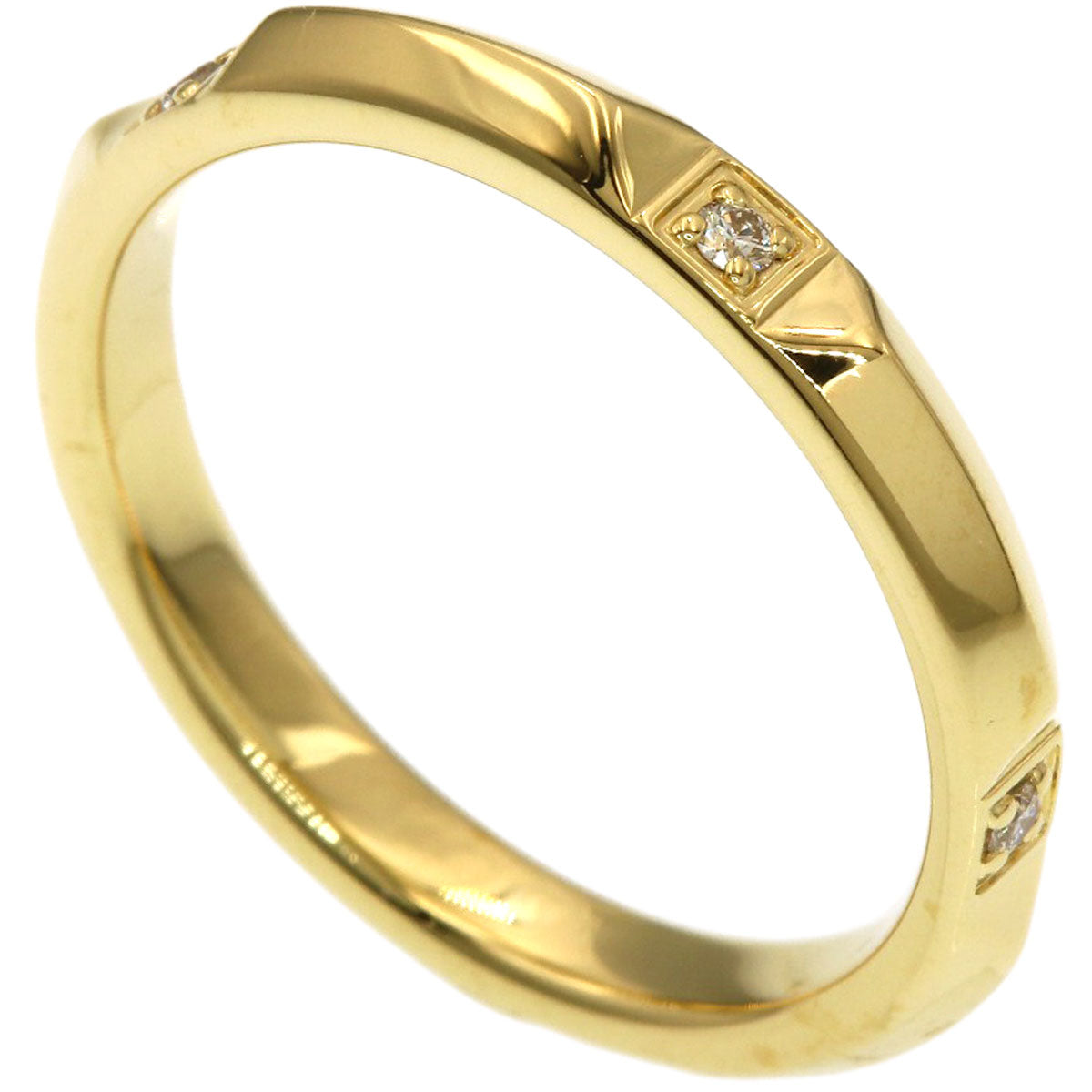 TIFFANY&Co. True Band Diamond Ring K18 Yellow Gold Ladies [Used]