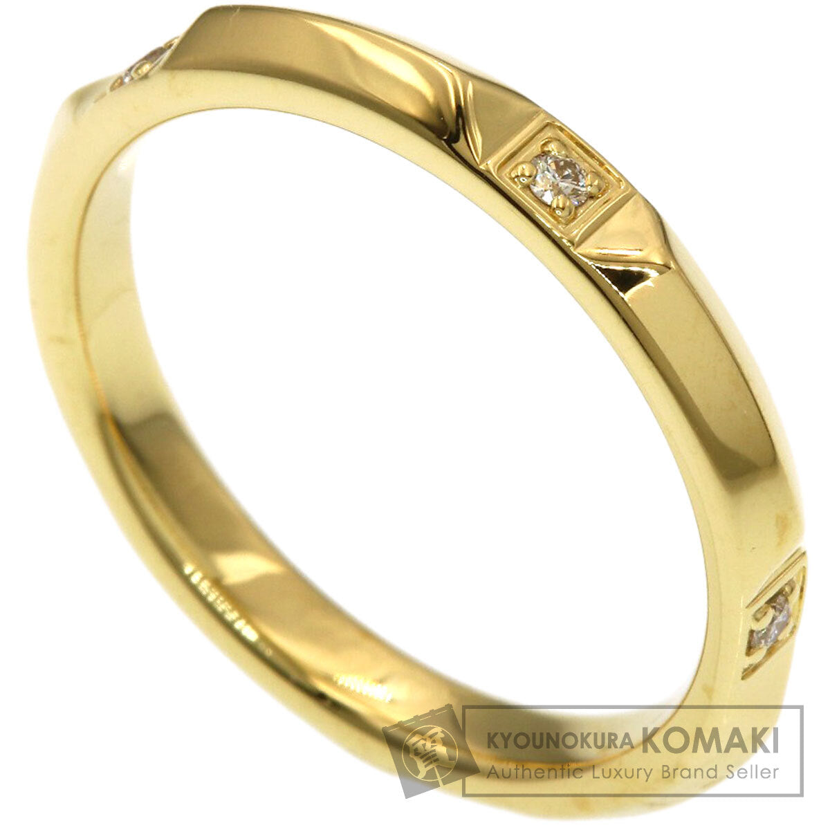 TIFFANY&Co. True Band Diamond Ring K18 Yellow Gold Ladies [Used]
