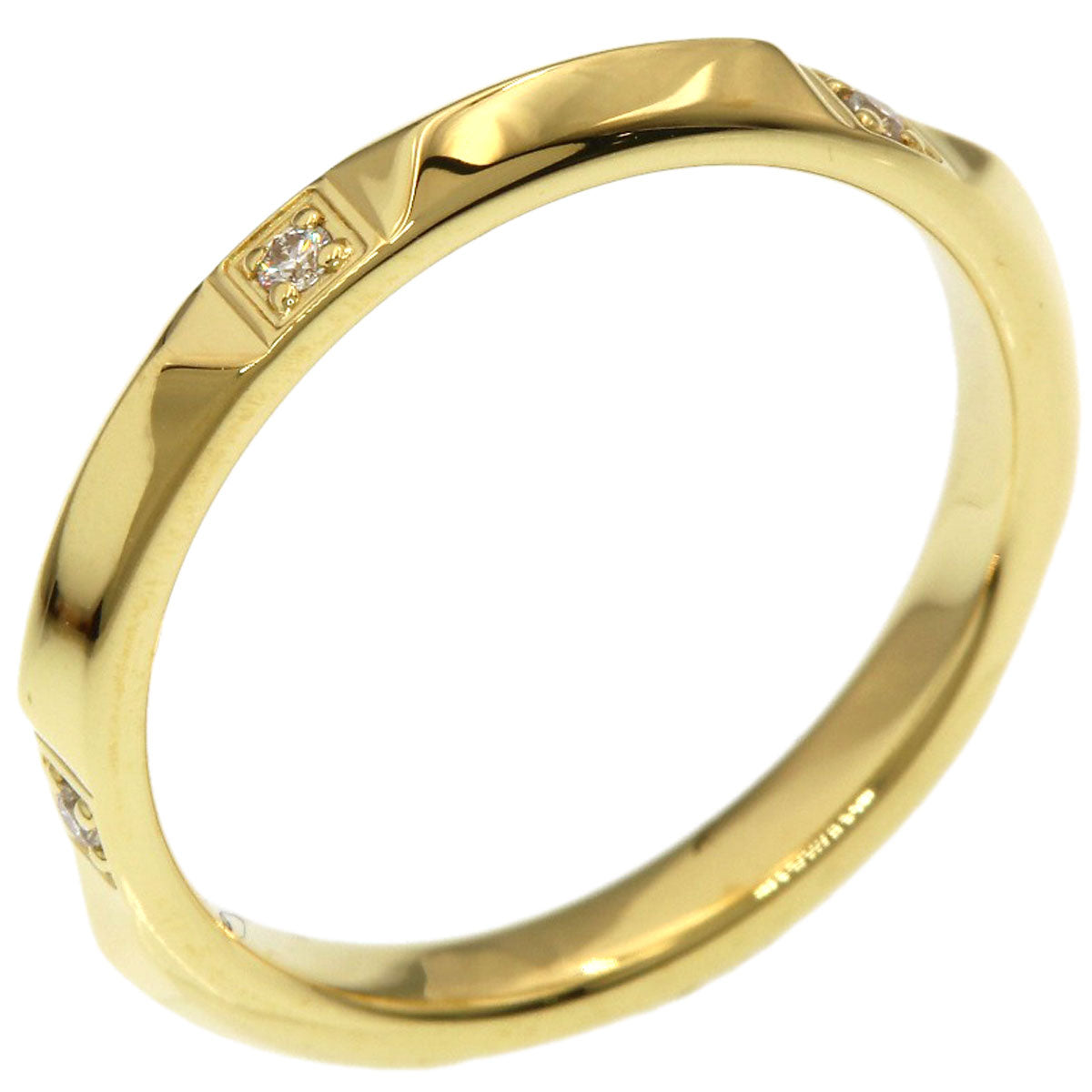 TIFFANY&Co. True Band Diamond Ring K18 Yellow Gold Ladies [Used]