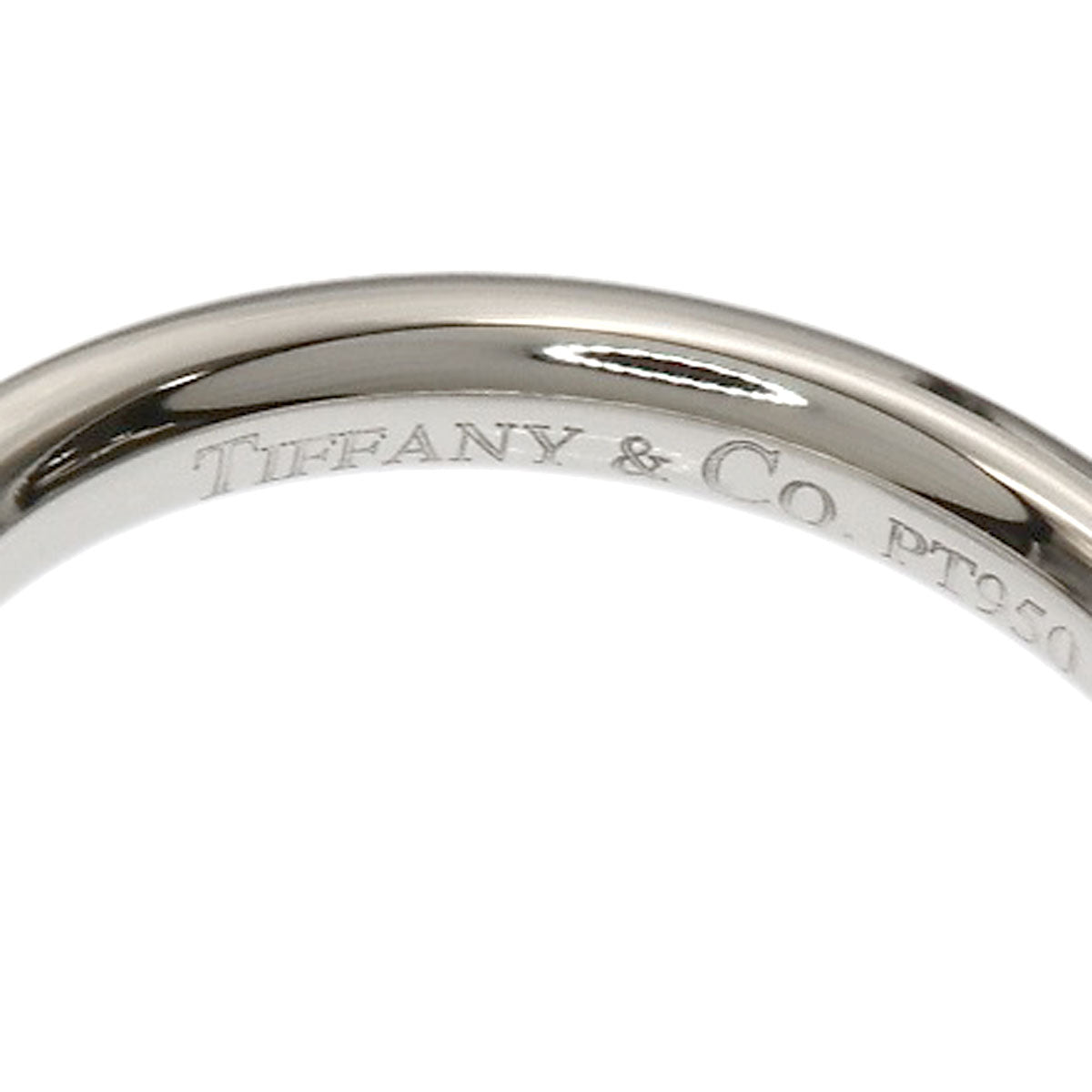 TIFFANY&Co. Curved Band Diamond Ring Platinum PT950 Ladies [Used]