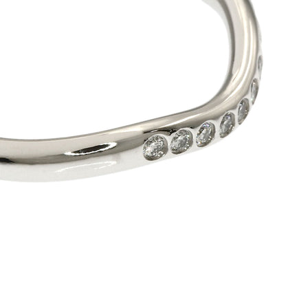TIFFANY&Co. Curved Band Diamond Ring Platinum PT950 Ladies [Used]