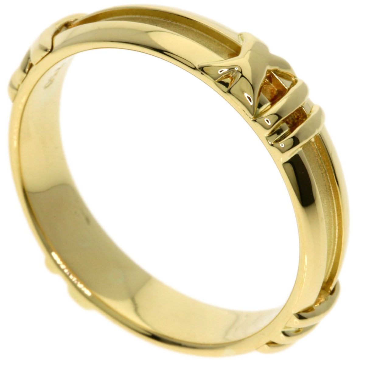 TIFFANY&Co. Atlas Ring K18 Yellow Gold Ladies [Used]