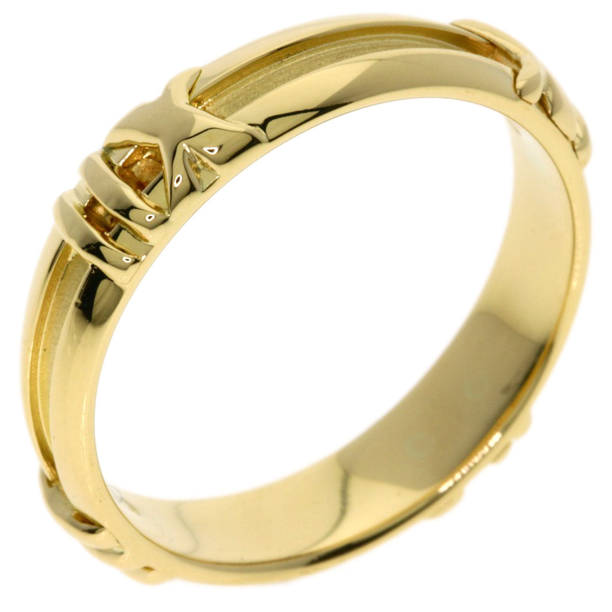 TIFFANY&Co. Atlas Ring K18 Yellow Gold Ladies [Used]