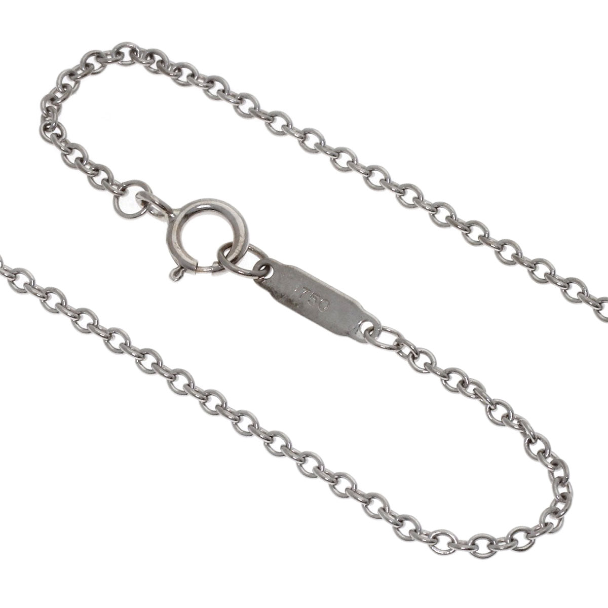 TIFFANY&Co. Lucida 1P Diamond Necklace K18 White Gold Ladies [Used]