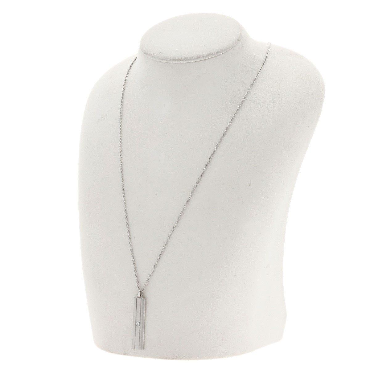 TIFFANY&Co. Lucida 1P Diamond Necklace K18 White Gold Ladies [Used]