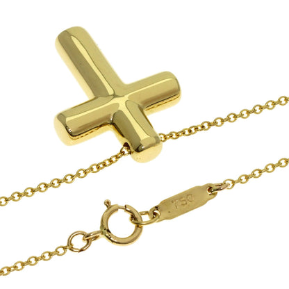 TIFFANY&Co. Dots Cross Diamond Necklace K18 Yellow Gold Ladies [Used]