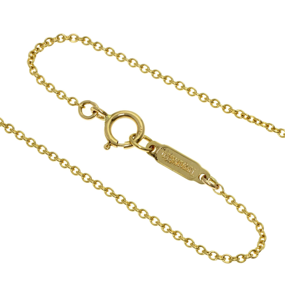 TIFFANY&Co. Dots Cross Diamond Necklace K18 Yellow Gold Ladies [Used]