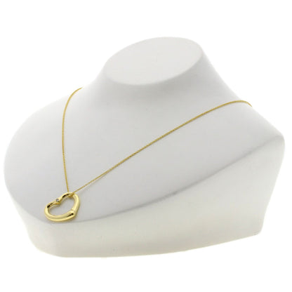 TIFFANY&Co. Open heart 1P Diamond Necklace K18 Yellow Gold Ladies [Used]