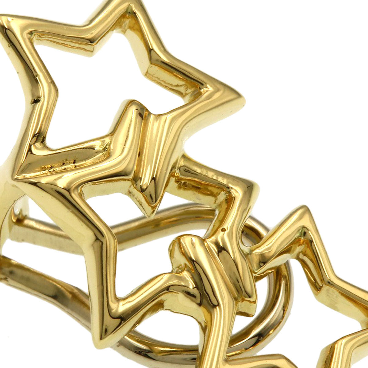 TIFFANY&Co. Triple star Earring K18 Yellow Gold Ladies [Used]