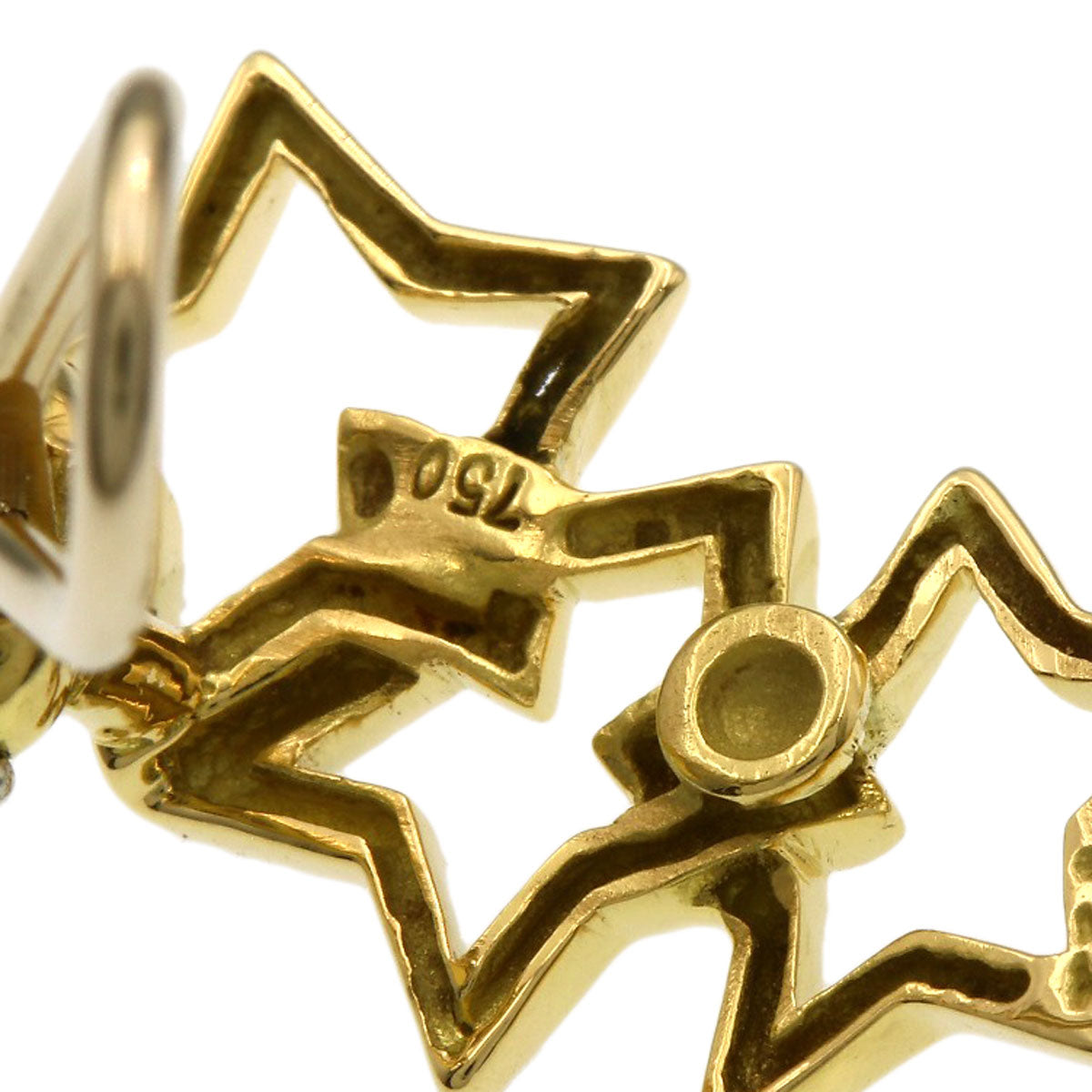 TIFFANY&Co. Triple star Earring K18 Yellow Gold Ladies [Used]