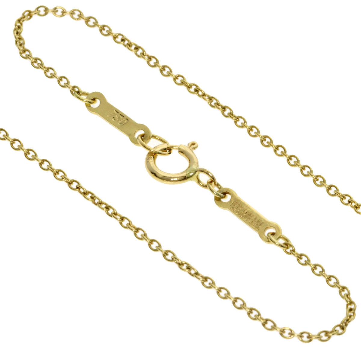 TIFFANY&Co. whale tail Necklace K18 Yellow Gold Ladies [Used]