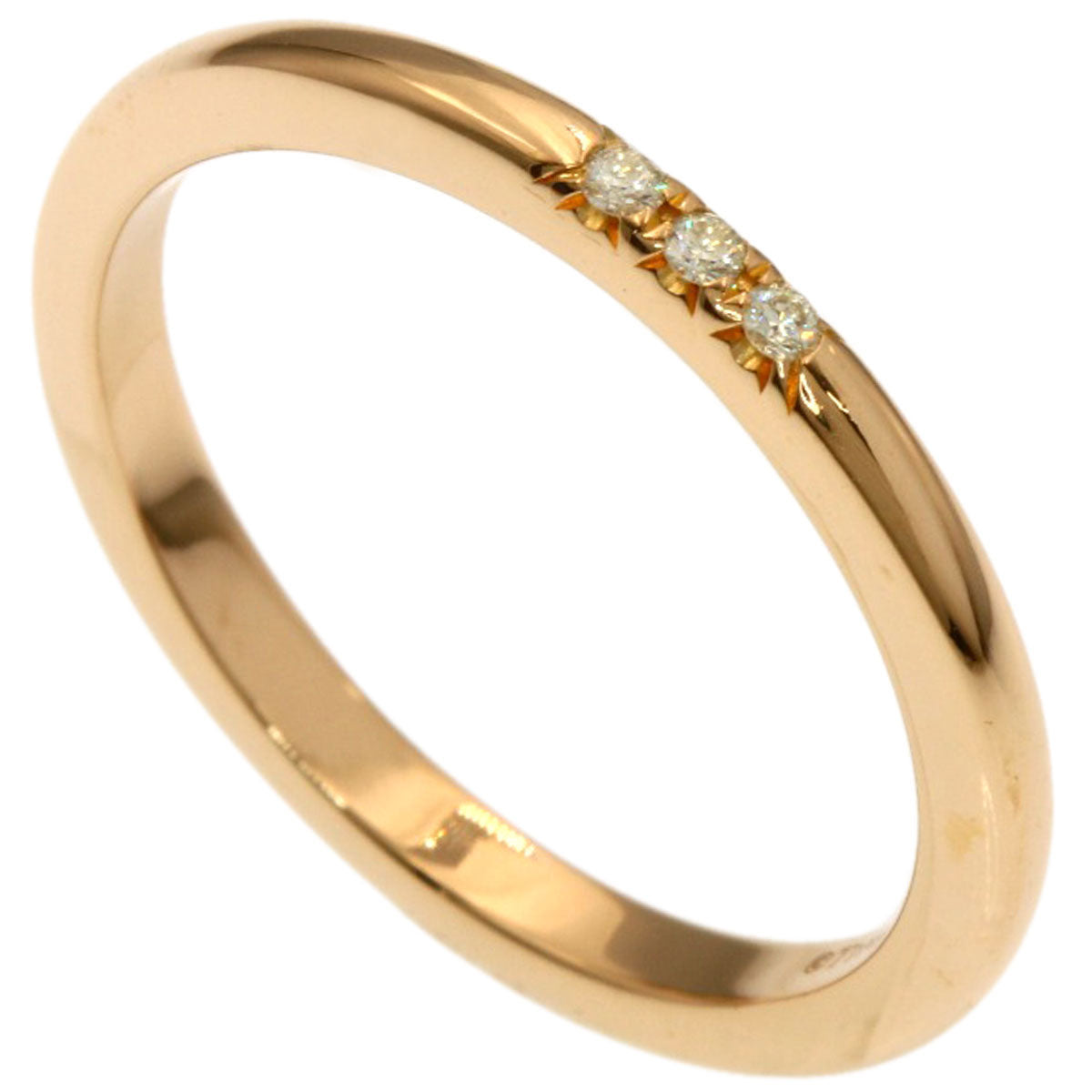 TIFFANY&Co. Forever Wedding 3P Diamond Ring K18 Pink Gold Ladies [Used]
