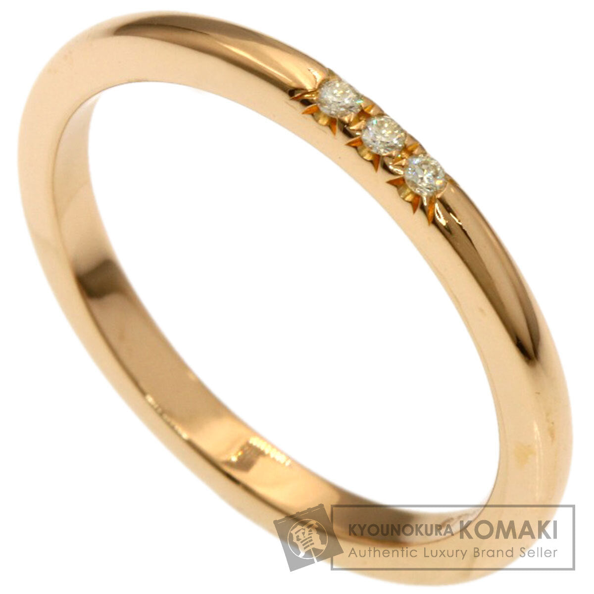 TIFFANY&Co. Forever Wedding 3P Diamond Ring K18 Pink Gold Ladies [Used]