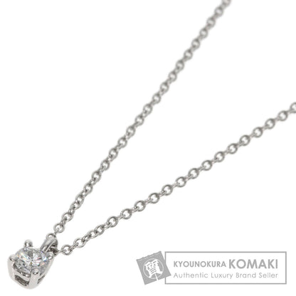 TIFFANY&Co. Solitaire Diamond Necklace Platinum PT950 Ladies [Used]