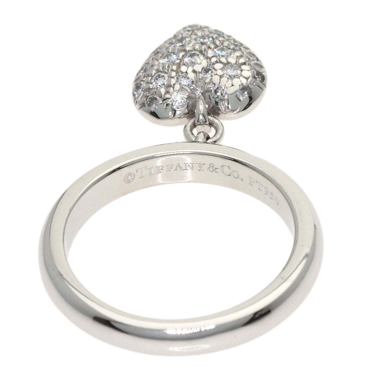 TIFFANY&Co. Sentimental Heart Diamond Ring Platinum PT950 Ladies [Used]
