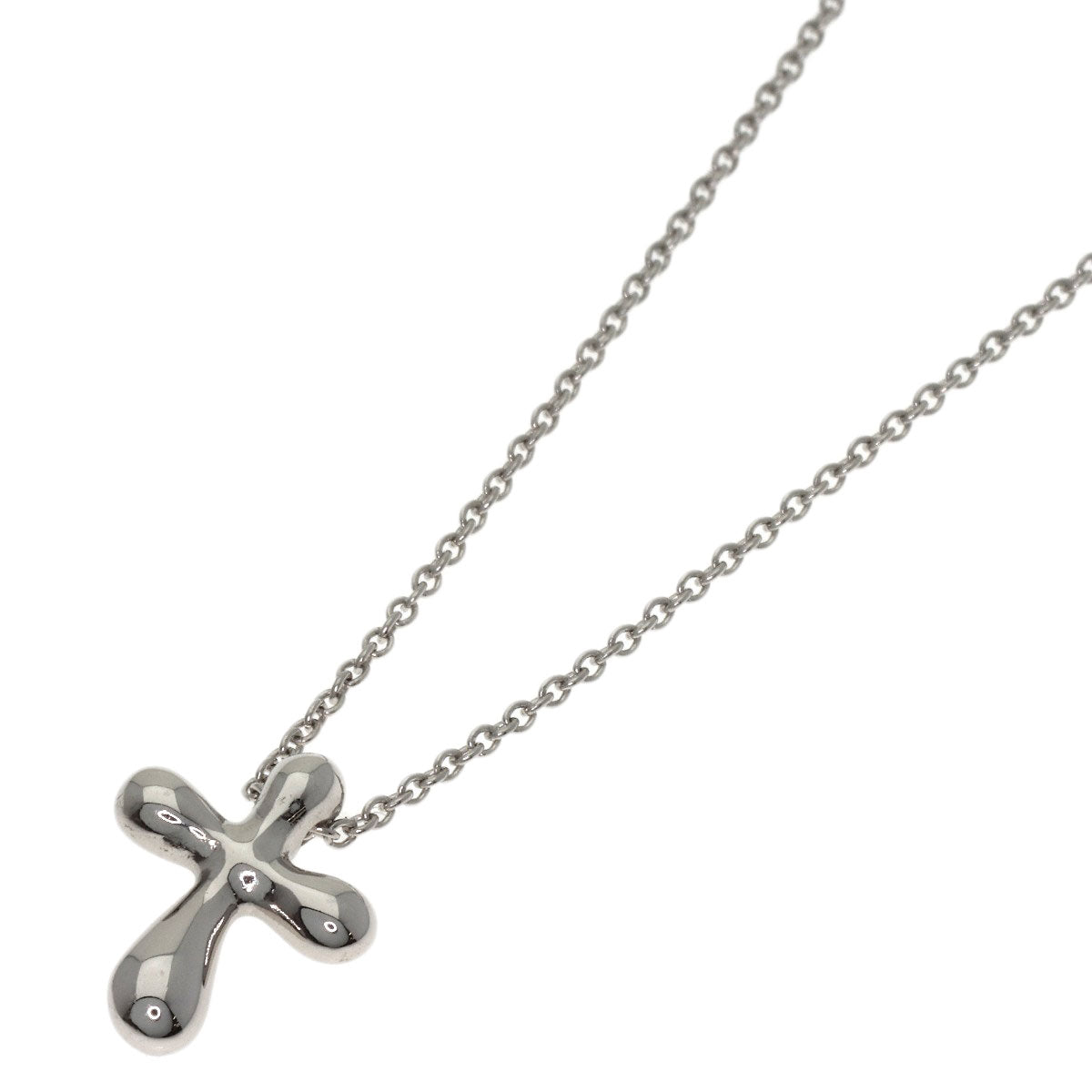 TIFFANY&Co. Small cross Necklace Platinum PT950 Ladies [Used]
