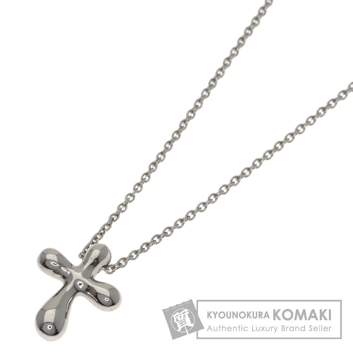 TIFFANY&Co. Small cross Necklace Platinum PT950 Ladies [Used]