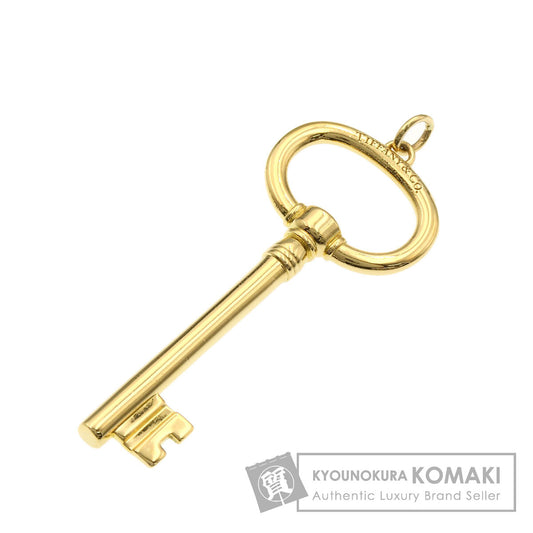 TIFFANY&Co. Oval Key Large Pendant top K18 Yellow Gold Ladies [Used]