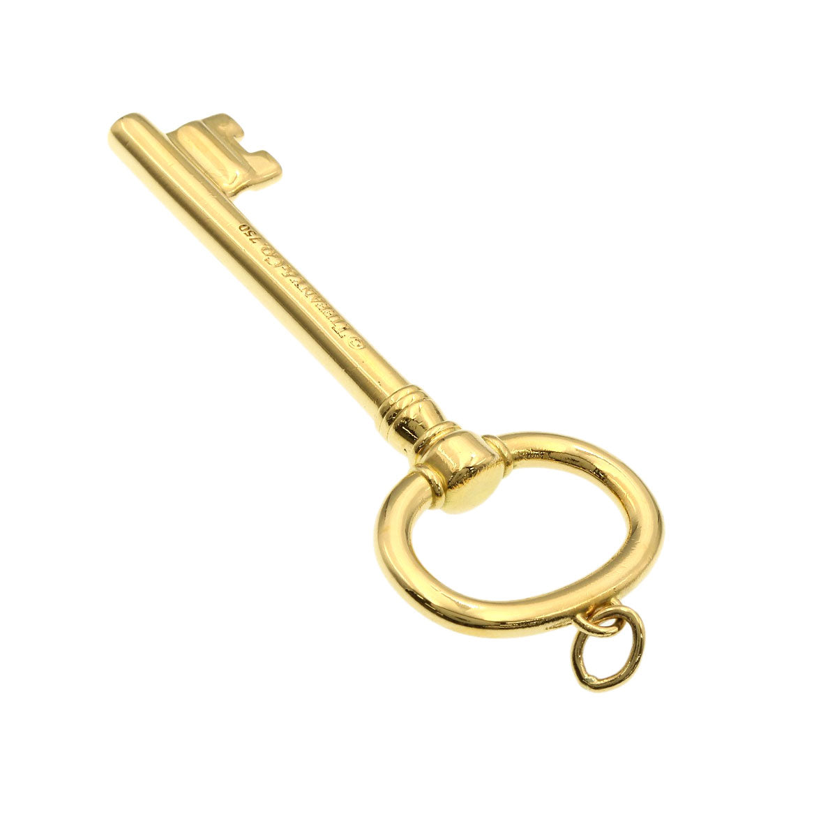 TIFFANY&Co. Oval Key Large Pendant top K18 Yellow Gold Ladies [Used]