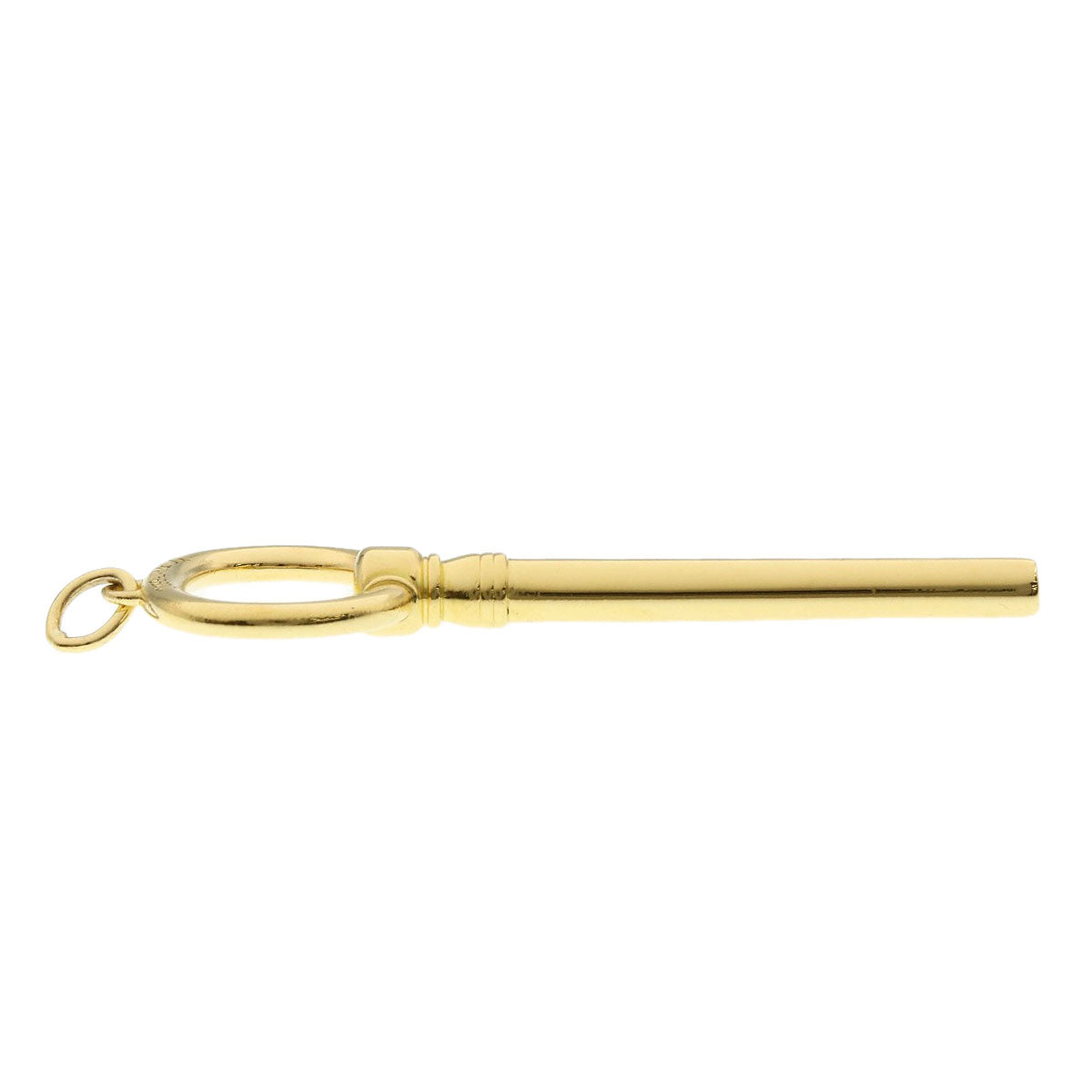 TIFFANY&Co. Oval Key Large Pendant top K18 Yellow Gold Ladies [Used]