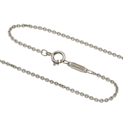 TIFFANY&Co. 1837 Double Bar 1P Diamond Necklace K18 White Gold Ladies [Used]