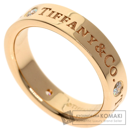 TIFFANY&Co. Flat band 3P Diamond Ring K18 Pink Gold Ladies [Used]