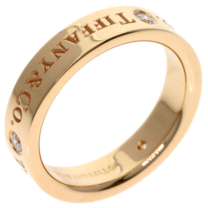 TIFFANY&Co. Flat band 3P Diamond Ring K18 Pink Gold Ladies [Used]