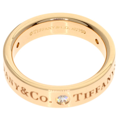 TIFFANY&Co. Flat band 3P Diamond Ring K18 Pink Gold Ladies [Used]