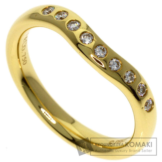 TIFFANY&Co. Curved Band Diamond Ring K18 Yellow Gold Ladies [Used]