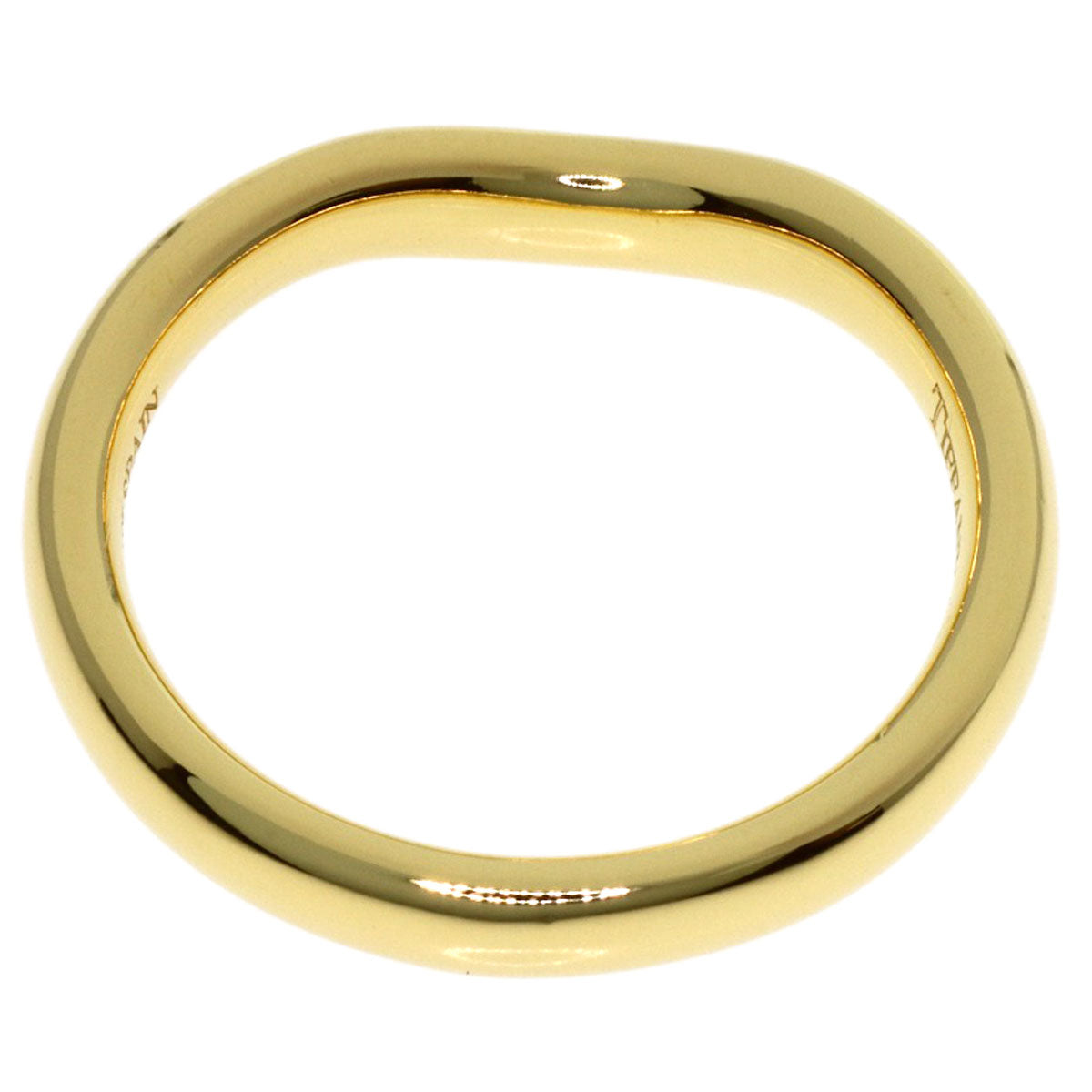 TIFFANY&Co. Curved Band Diamond Ring K18 Yellow Gold Ladies [Used]