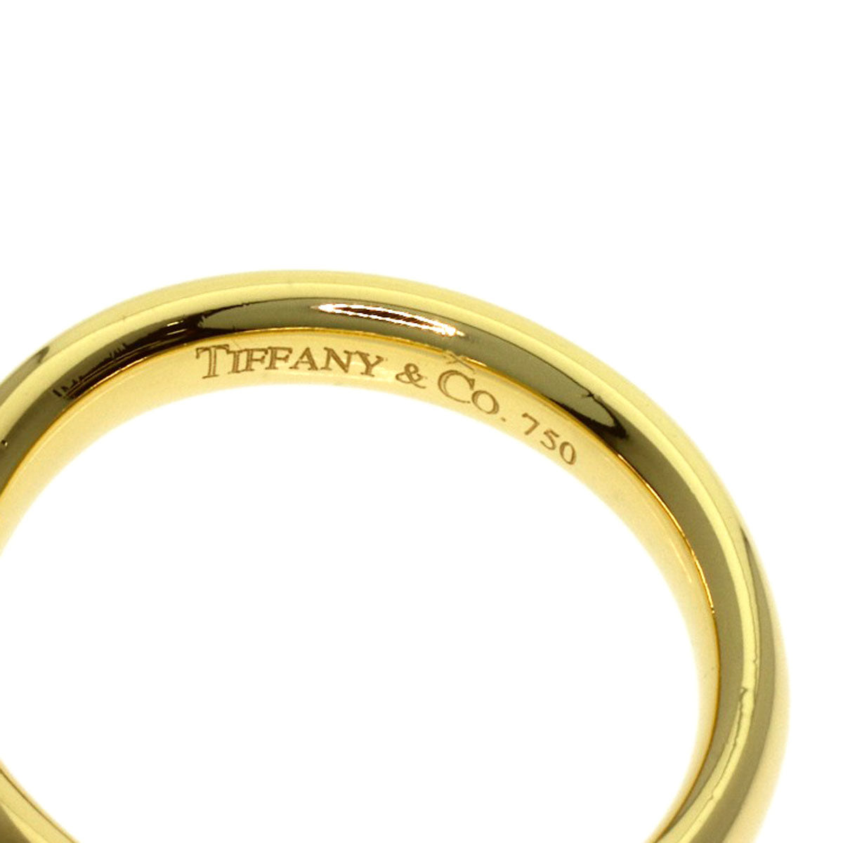 TIFFANY&Co. Curved Band Diamond Ring K18 Yellow Gold Ladies [Used]