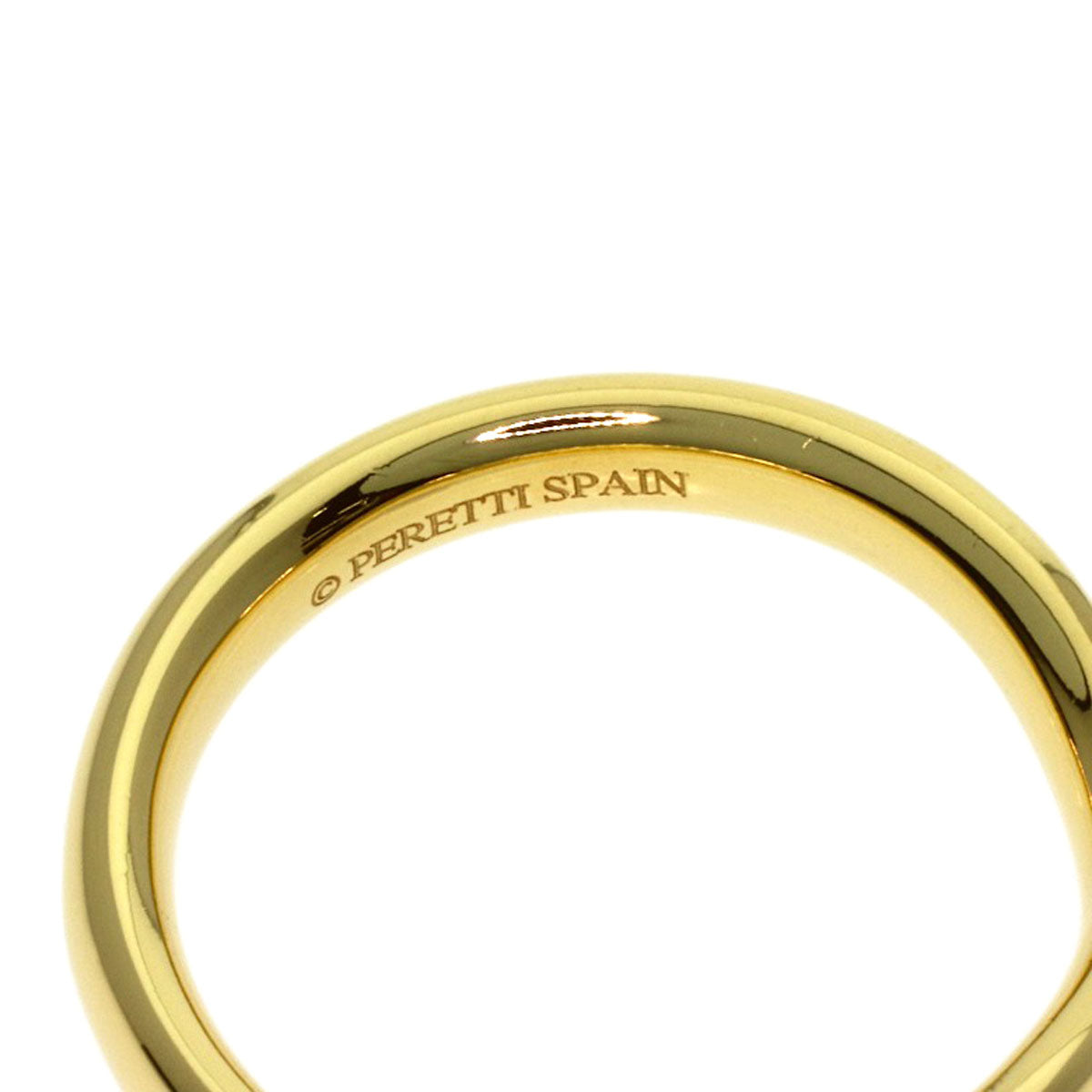 TIFFANY&Co. Curved Band Diamond Ring K18 Yellow Gold Ladies [Used]
