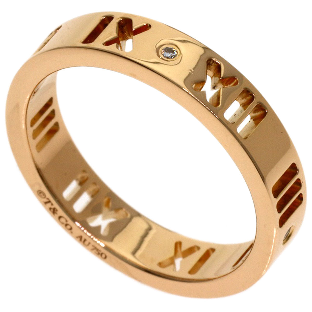 TIFFANY&Co. Pierce Door Truss 4P Diamond Ring K18 Yellow Gold Ladies [Used]
