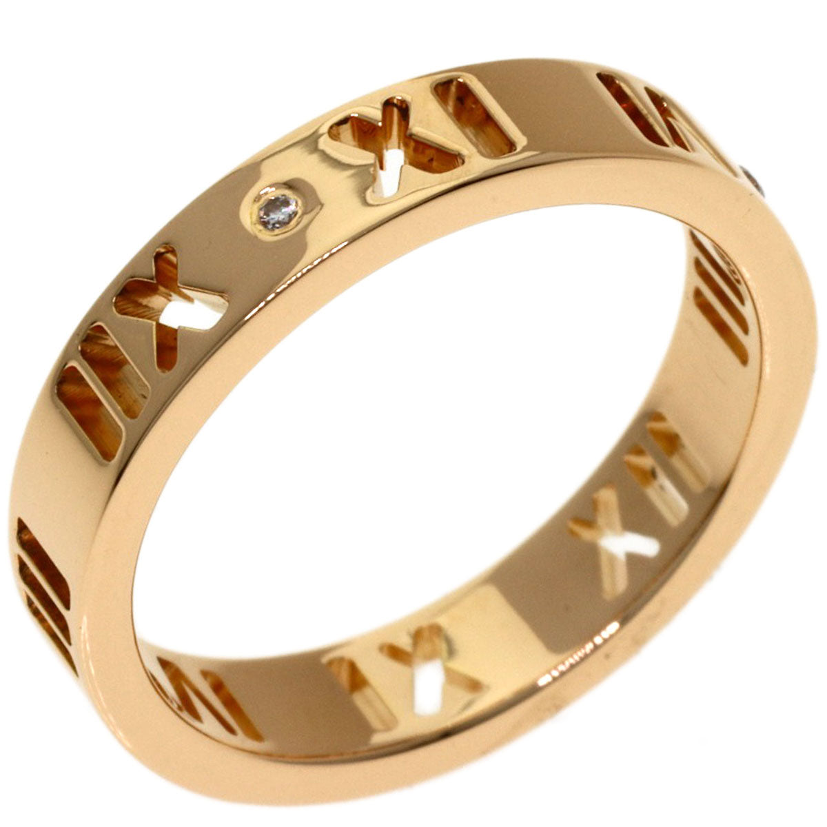 TIFFANY&Co. Pierce Door Truss 4P Diamond Ring K18 Yellow Gold Ladies [Used]