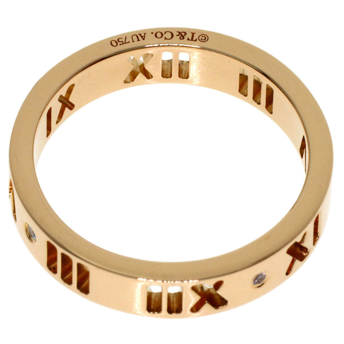 TIFFANY&Co. Pierce Door Truss 4P Diamond Ring K18 Yellow Gold Ladies [Used]