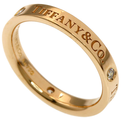 TIFFANY&Co. Flat band 3P Diamond Ring K18 Pink Gold Ladies [Used]