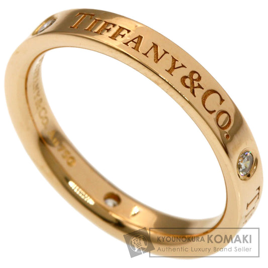 TIFFANY&Co. Flat band 3P Diamond Ring K18 Pink Gold Ladies [Used]