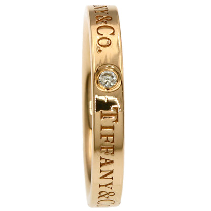 TIFFANY&Co. Flat band 3P Diamond Ring K18 Pink Gold Ladies [Used]