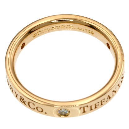 TIFFANY&Co. Flat band 3P Diamond Ring K18 Pink Gold Ladies [Used]