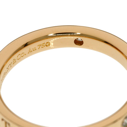 TIFFANY&Co. Flat band 3P Diamond Ring K18 Pink Gold Ladies [Used]