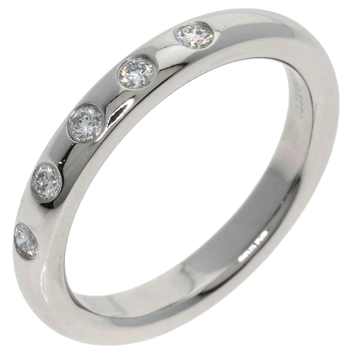 TIFFANY&Co. Stacking Bands 5P Diamond Ring Platinum PT950 Ladies [Used]