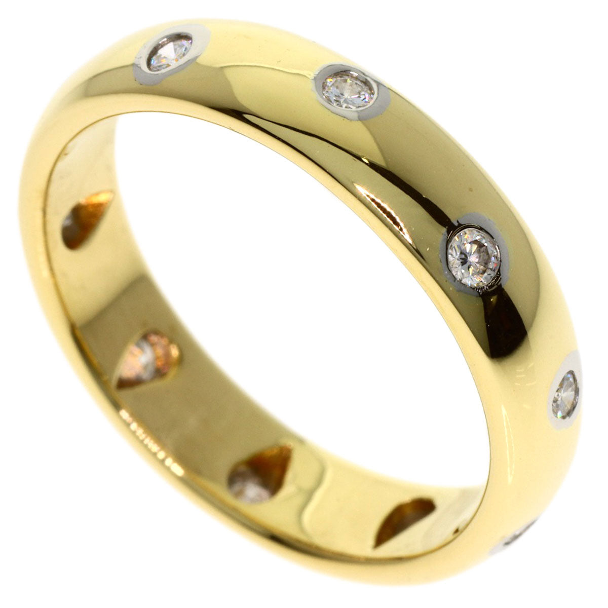 TIFFANY&Co. Dots Diamond Ring K18 Yellow Gold PT950Ladies [Used]