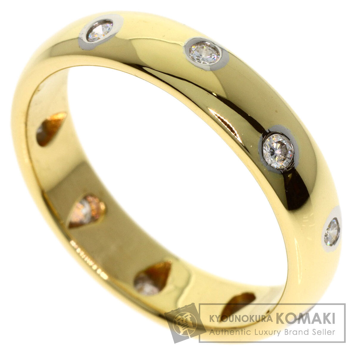 TIFFANY&Co. Dots Diamond Ring K18 Yellow Gold PT950Ladies [Used]