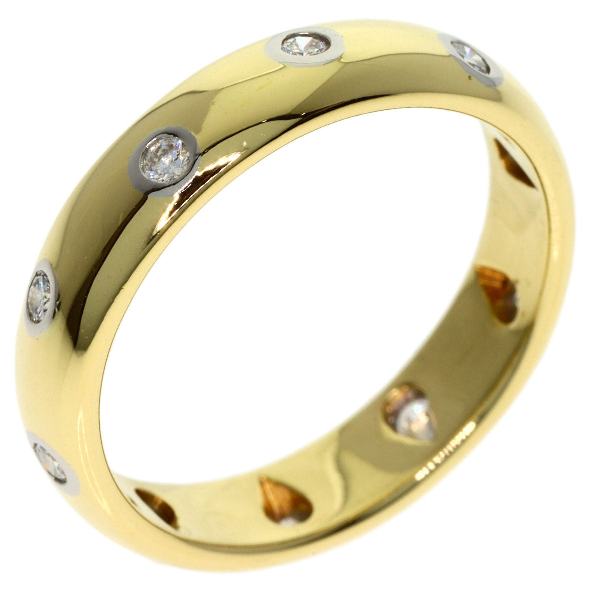 TIFFANY&Co. Dots Diamond Ring K18 Yellow Gold PT950Ladies [Used]