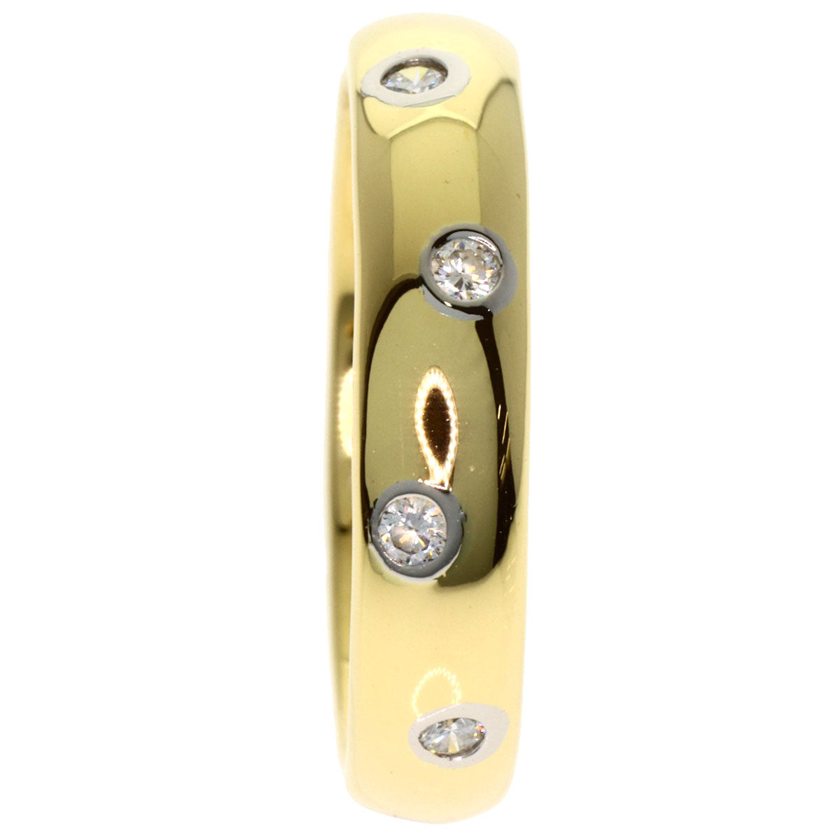 TIFFANY&Co. Dots Diamond Ring K18 Yellow Gold PT950Ladies [Used]