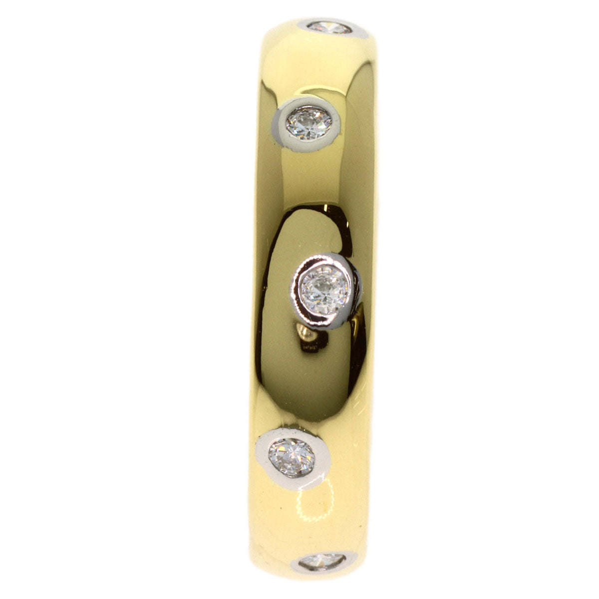 TIFFANY&Co. Dots Diamond Ring K18 Yellow Gold PT950Ladies [Used]