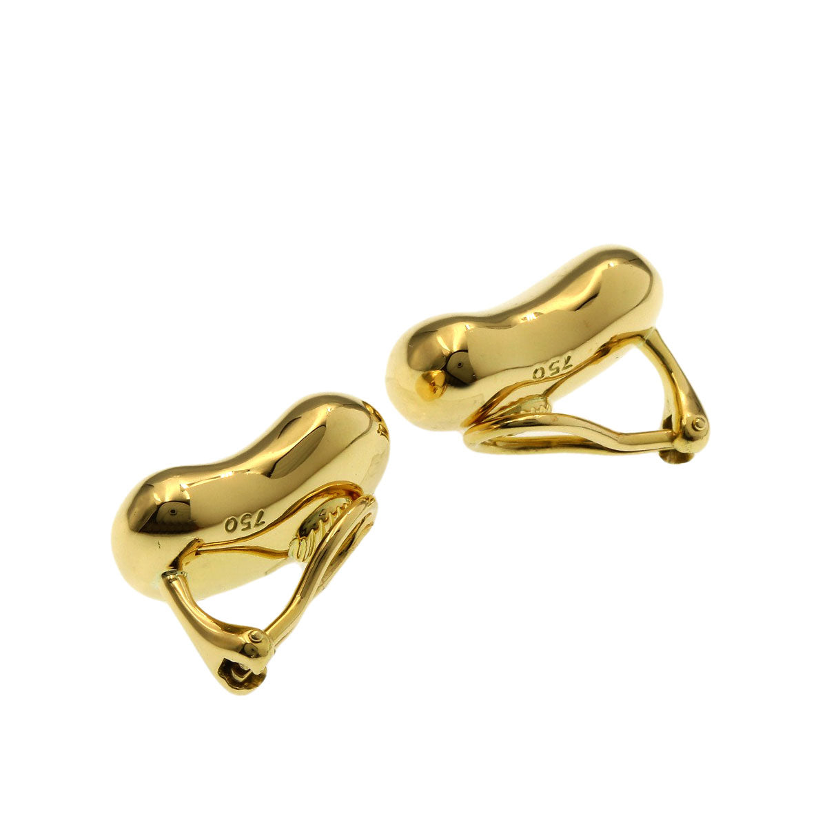 TIFFANY&Co. Bean Earring K18 Yellow Gold Ladies [Used]