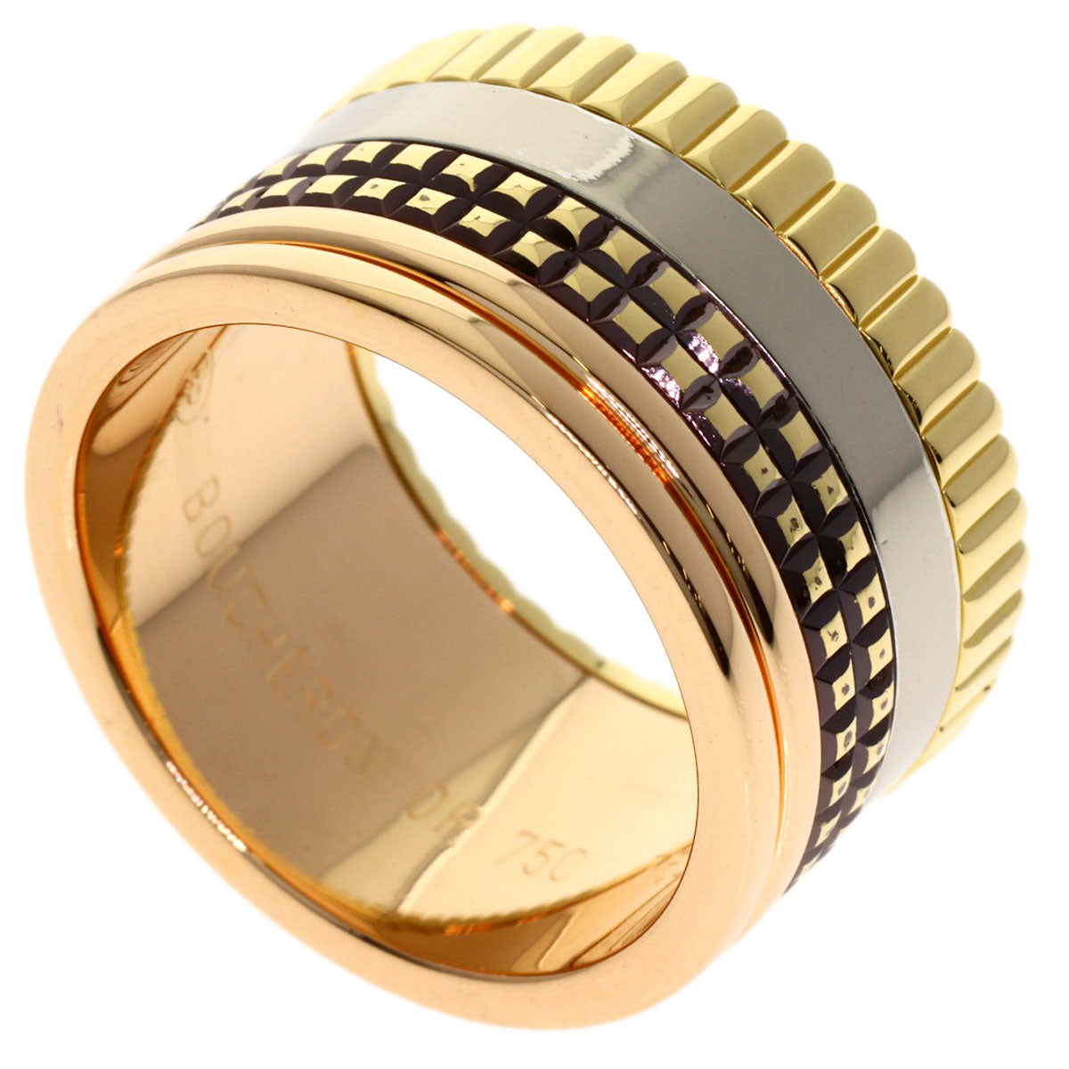 Boucheron Quatre Classic Large #52 Ring K18 Yellow Gold 18K Pink GoldLadies [Used]