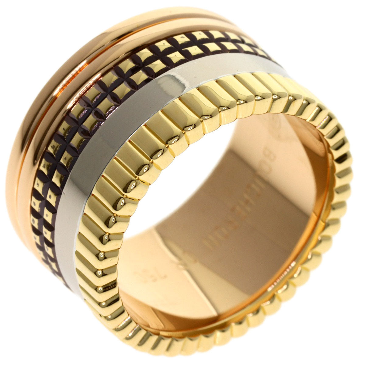 Boucheron Quatre Classic Large #52 Ring K18 Yellow Gold 18K Pink GoldLadies [Used]